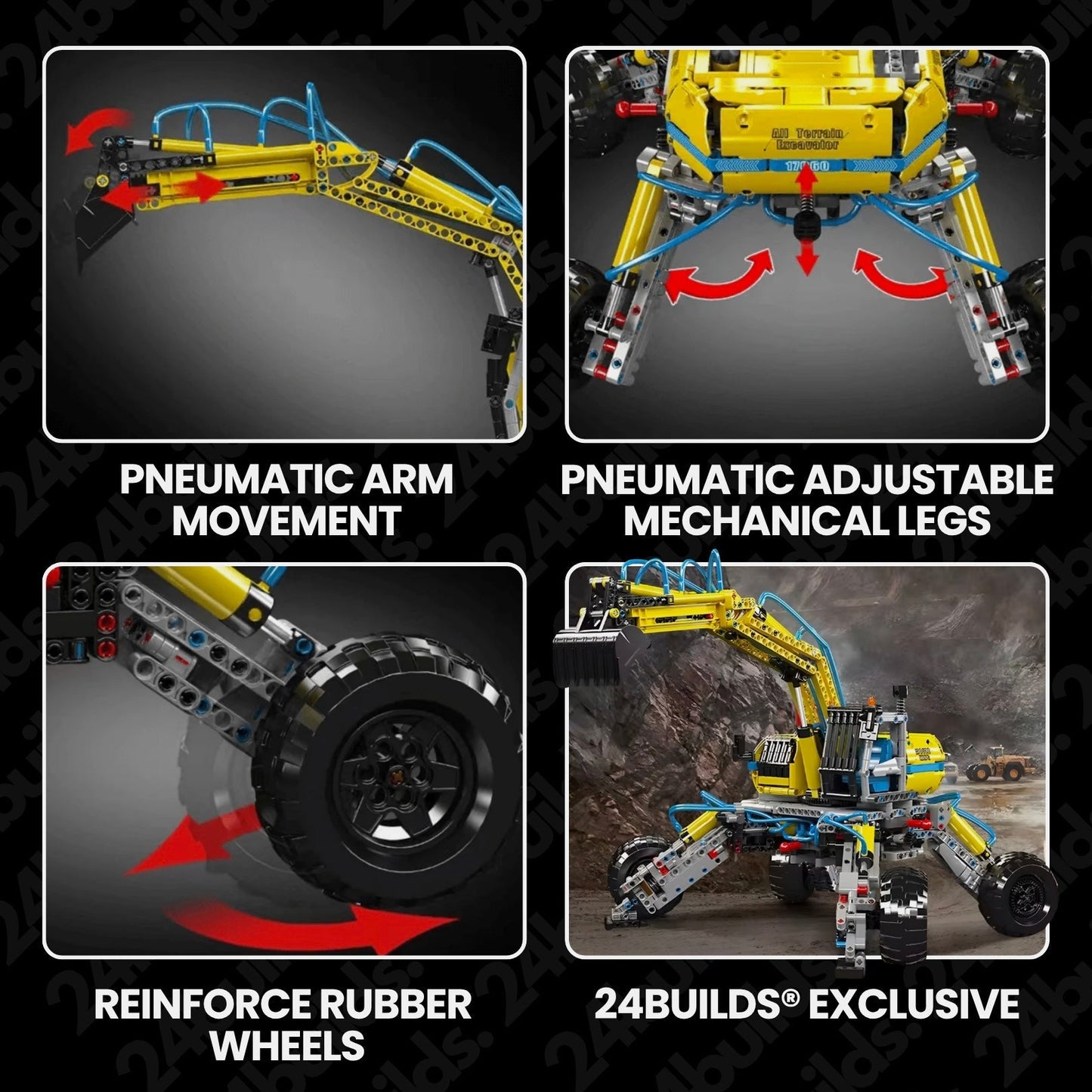 Pneumatic All-Terrain Excavator | 1392pcs